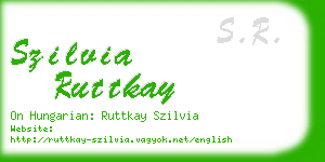 szilvia ruttkay business card